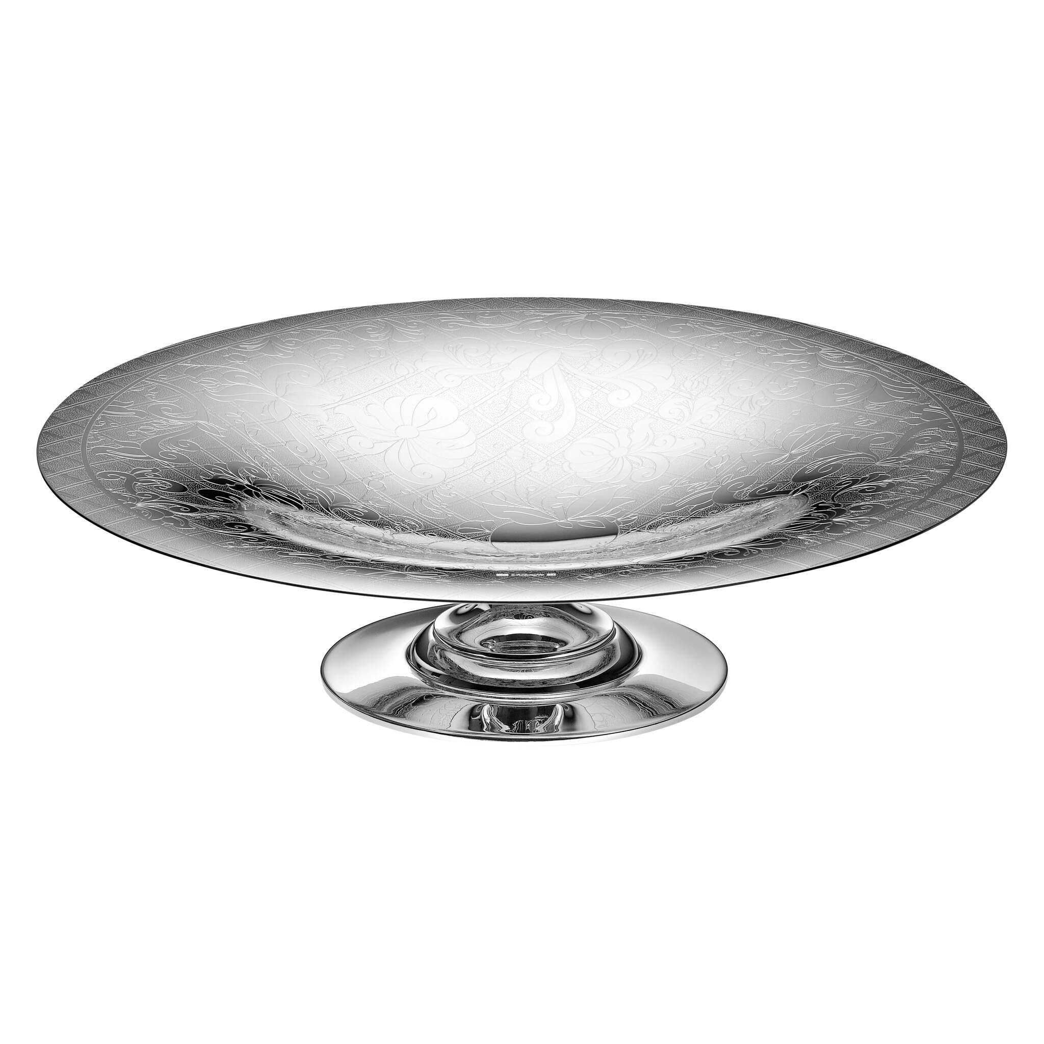 Christofle Jardin d'Eden Silver-Plated Fruit Bowl with Pedestal Base — additional view