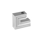 Christofle Perspectives Chrome Aluminium Large Candle Holder N°1 in aluminum on a white background