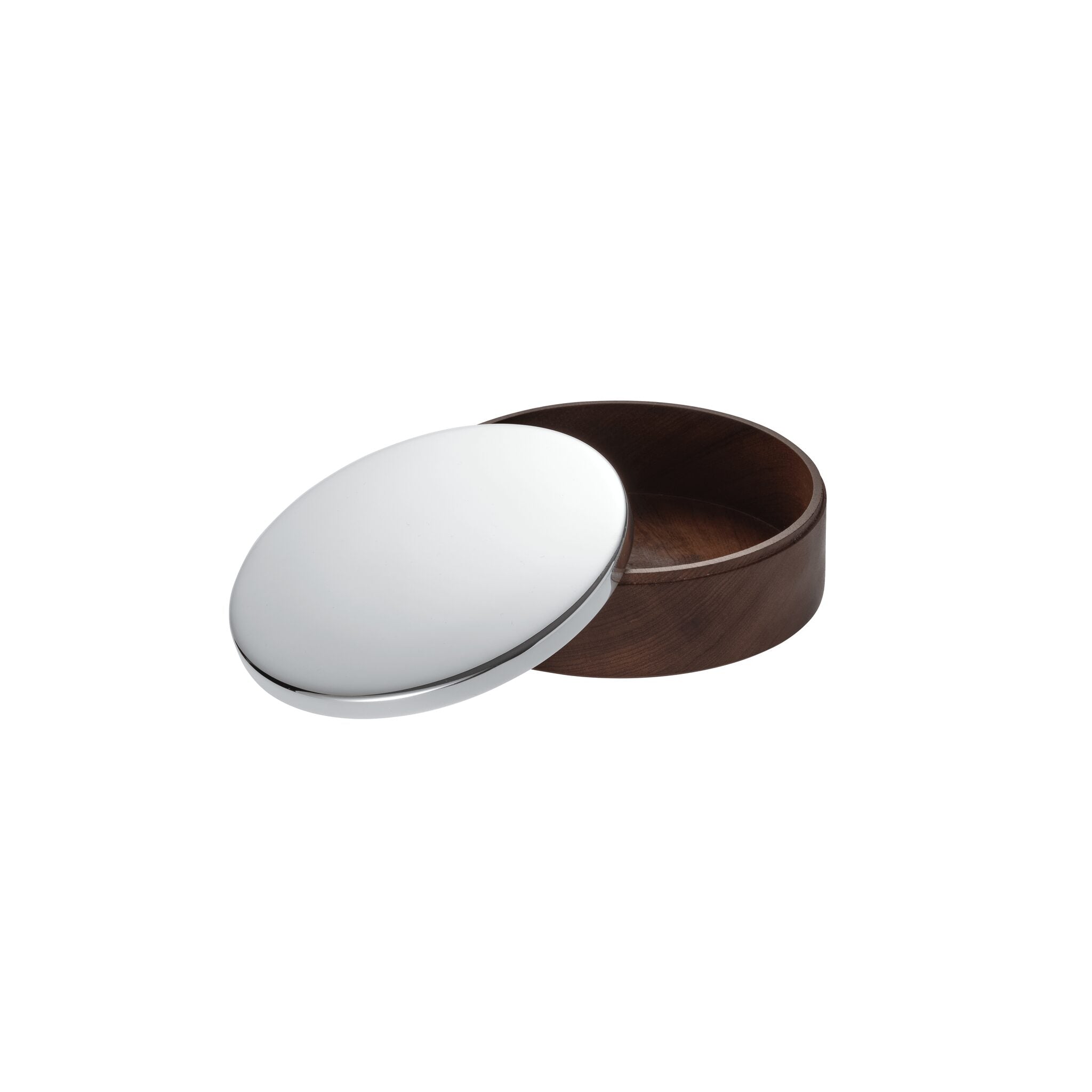 Christofle Uni Large Silver-Plated Wood Base Box - 5 in — additional view