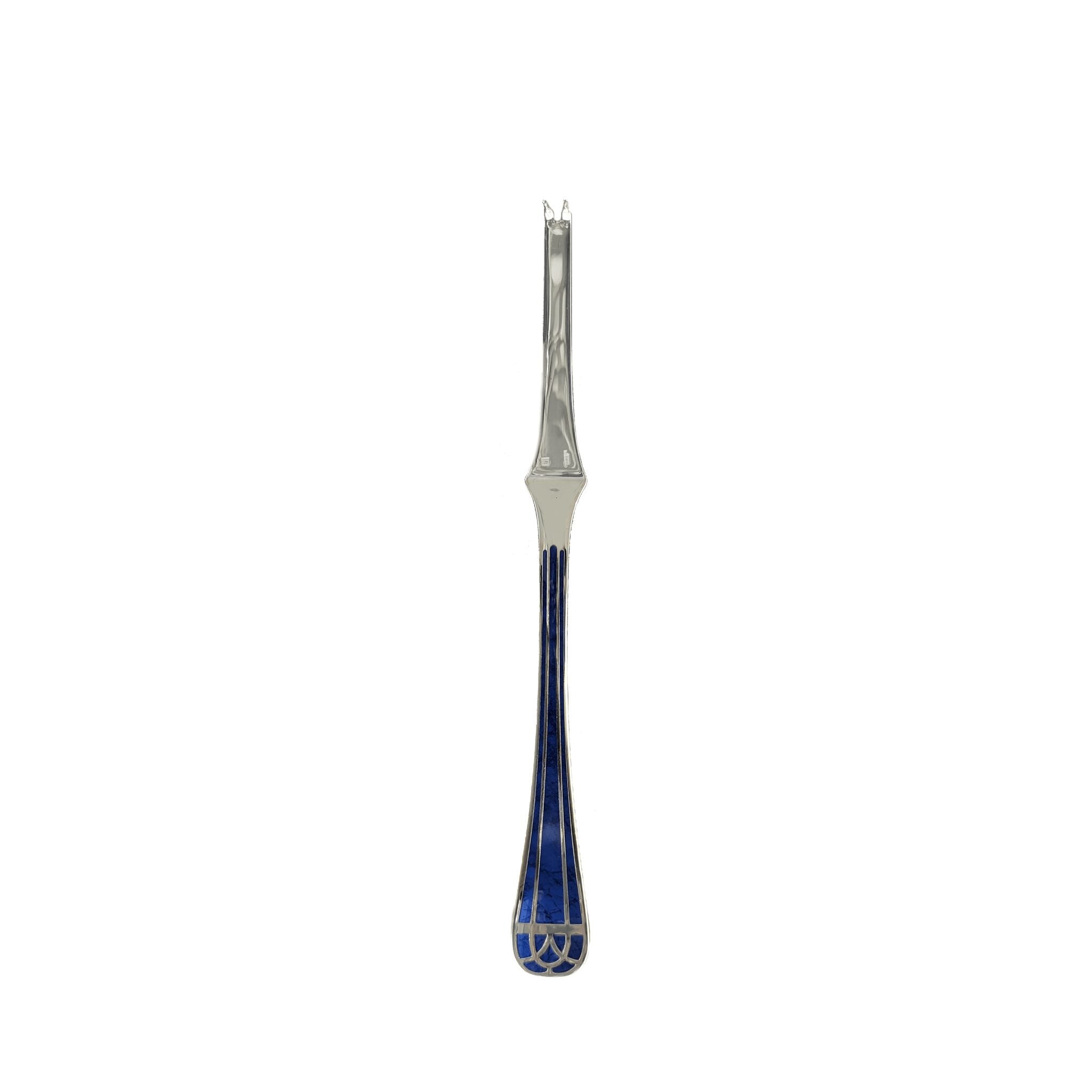 Christofle Silver-plated Lobster Pick - Marbled Blue in silver-plate on a white background
