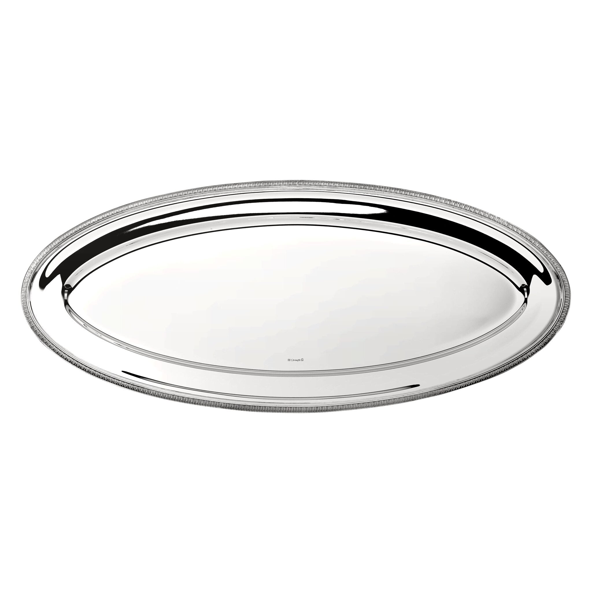 Christofle Malmaison Silver-Plated Fish Serving Platter 28 in in silver-plate on a white background