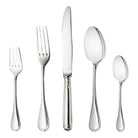 Christofle Malmaison Sterling Silver 5-Piece Flatware Set in sterling silver on a white background