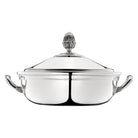 Christofle Silver-Plated Vegetable Dish with Lid in silver-plate on a white background