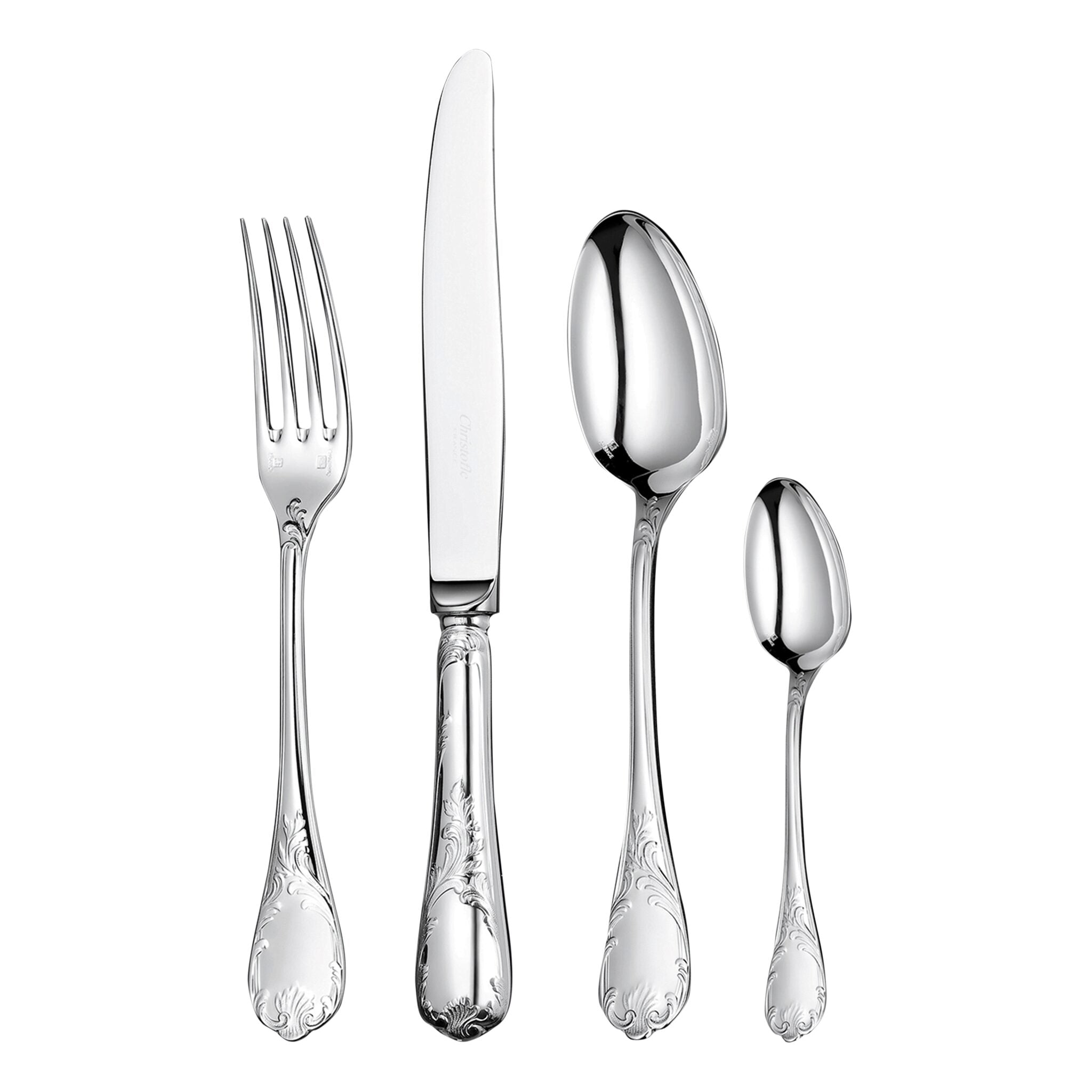 Christofle Marly Flatware Set, Silver-Plated — 24-piece set
