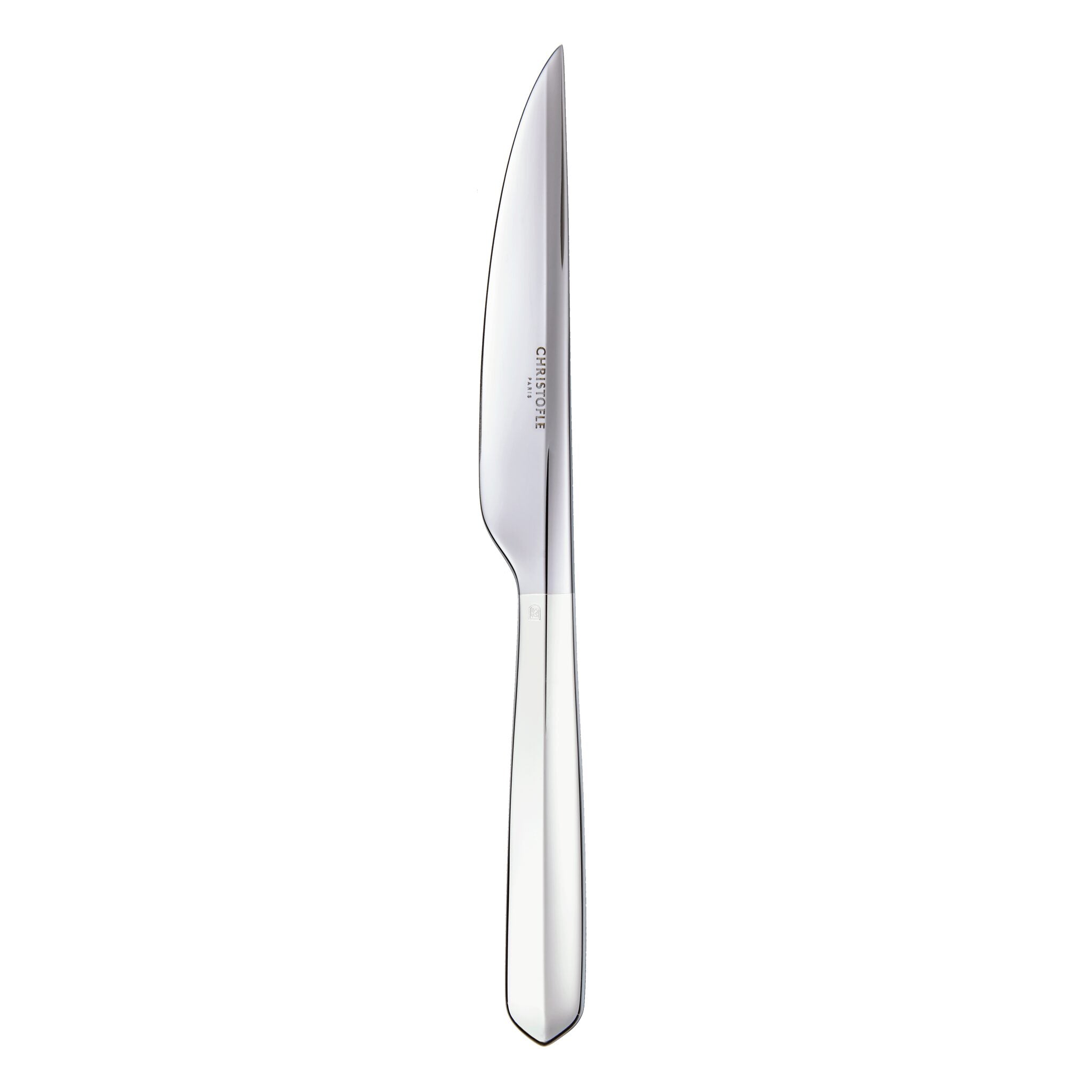 Christofle Medium Universal Knife Infini Silver Plated in silver-plate on a white background