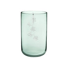 Christofle Constellation Medium Green Glass Vase with Silver-Plated Ornament in silver-plate on a white background