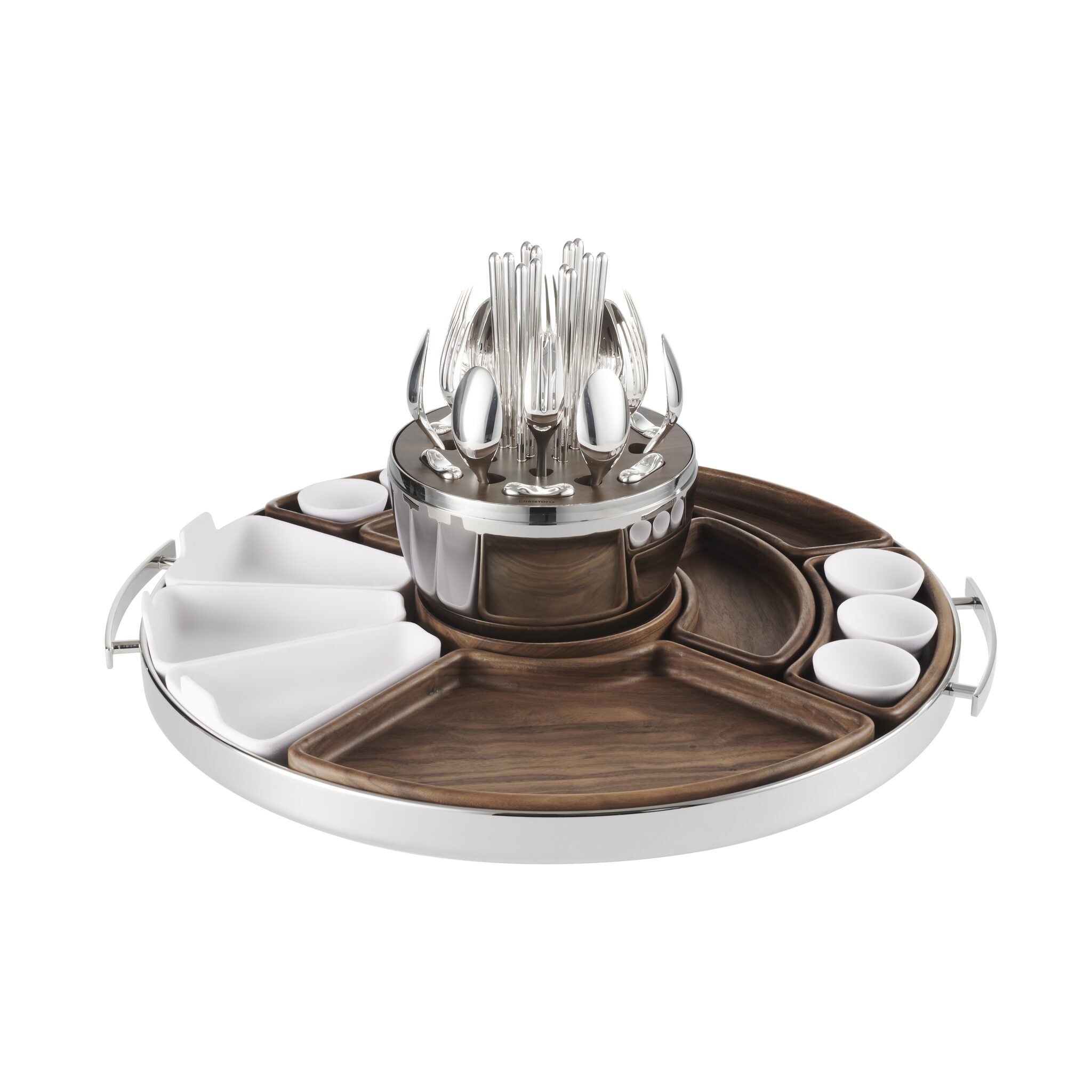 Christofle MOOD Asia Set in silver-plate on a white background