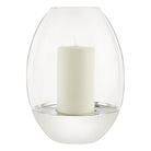 Christofle Mood Nomade Large Stainless Steel & Crystal Hurricane on a white background