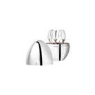 Christofle Mood Skyline New York Silver-Plated 6-Piece Espresso Spoon Set on a white background