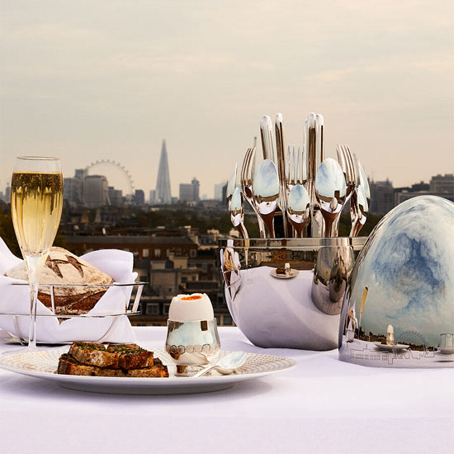 Christofle Mood Skyline Shanghai Silver-Plated 24-Piece Flatware Set, view 5