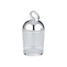 Christofle Vertigo Silver-Plated Mustard/Condiment Serving Pot in silver-plate on a white background