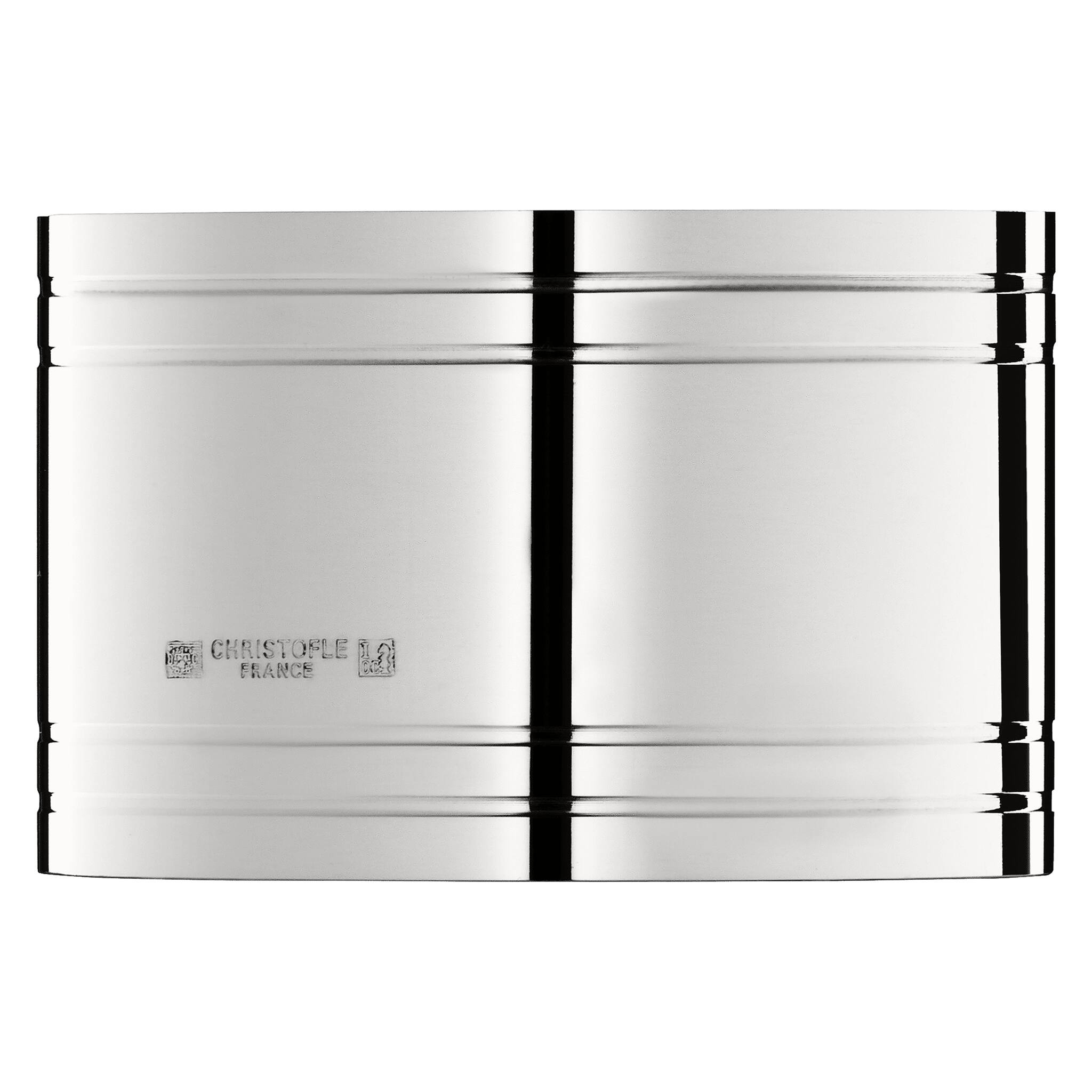 Christofle Nathalie Silver-Plated Napkin Ring in silver-plate on a white background