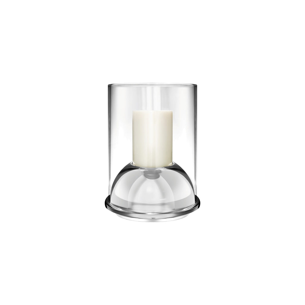 Christofle Oh de Christofle Large Stainless Steel & Glass Hurricane, view 2