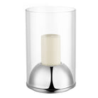 Christofle Oh de Christofle Large Stainless Steel & Glass Hurricane, view 3