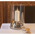Christofle Oh de Christofle Large Stainless Steel & Glass Hurricane, view 5