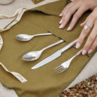 Christofle On The Go Travel Flatware Set in silver-plate on a white background