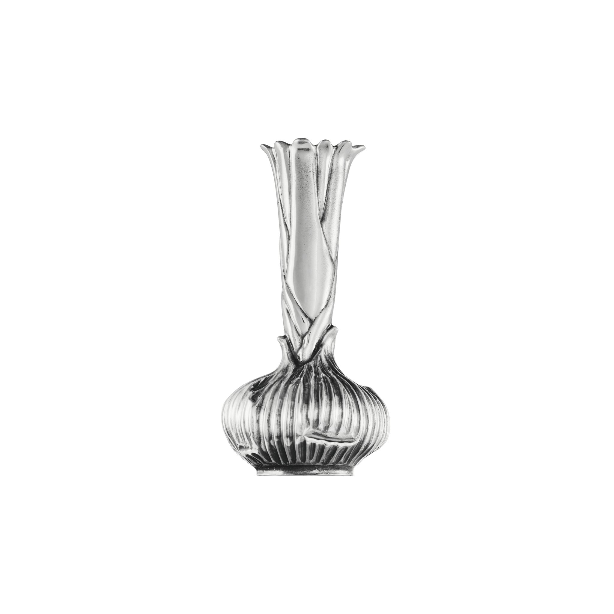 Christofle Silver-Plated Onion Shape Vase in silver-plate on a white background