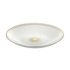 Christofle Malmaison Porcelain Open Vegetable Dish Gold Finish in porcelain on a white background