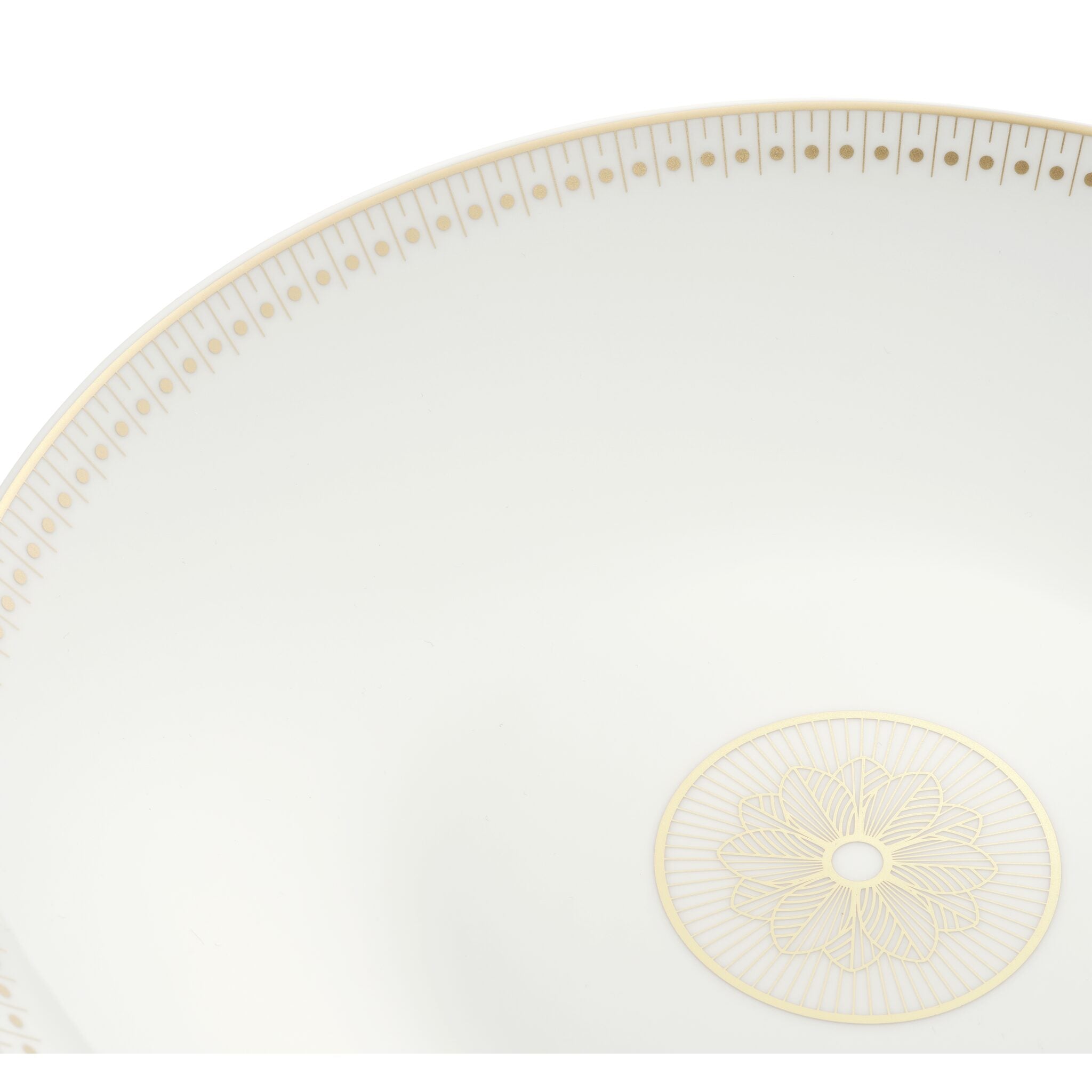 Christofle Malmaison Porcelain Open Vegetable Dish Gold Finish — additional view