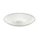 Christofle Malmaison Porcelain Open Vegetable Dish Platinum Finish in porcelain on a white background