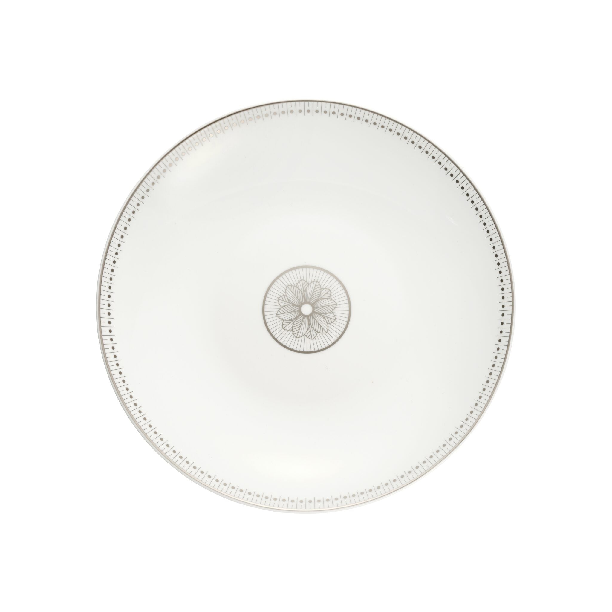 Christofle Malmaison Porcelain Open Vegetable Dish Platinum Finish — additional view