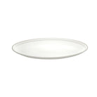 Christofle Malmaison Platinum Finish Porcelain Oval Platter in porcelain on a white background