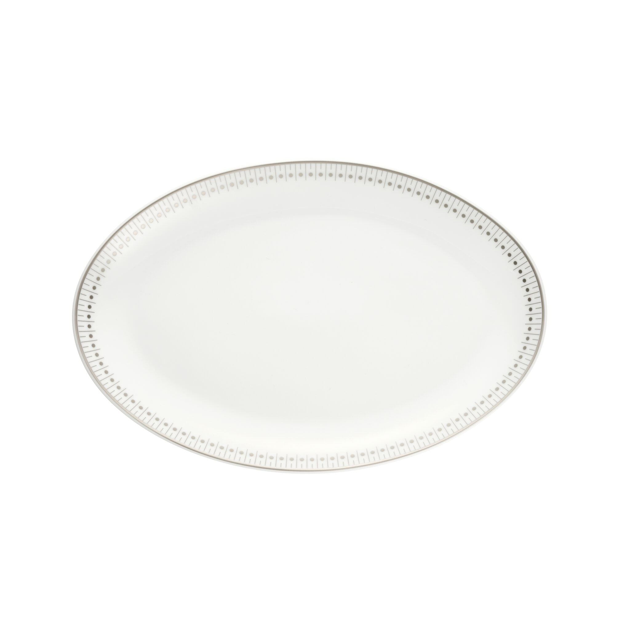 Christofle Malmaison Platinum Finish Porcelain Oval Platter — additional view