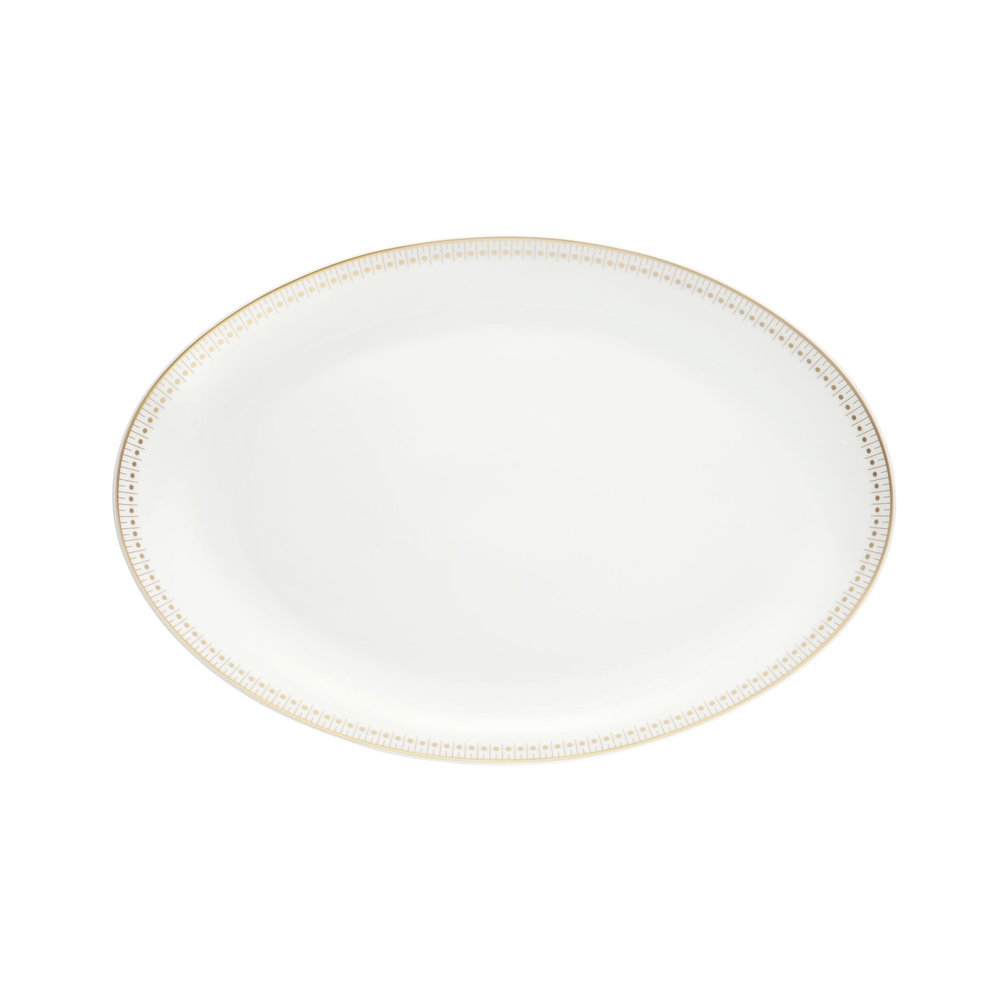 Christofle Malmaison Outer Gold Finish Porcelain Oval Platter - 15 in — additional view
