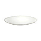 Christofle Malmaison Platinum Finish Oval Porcelain Platter - 15 in in porcelain on a white background