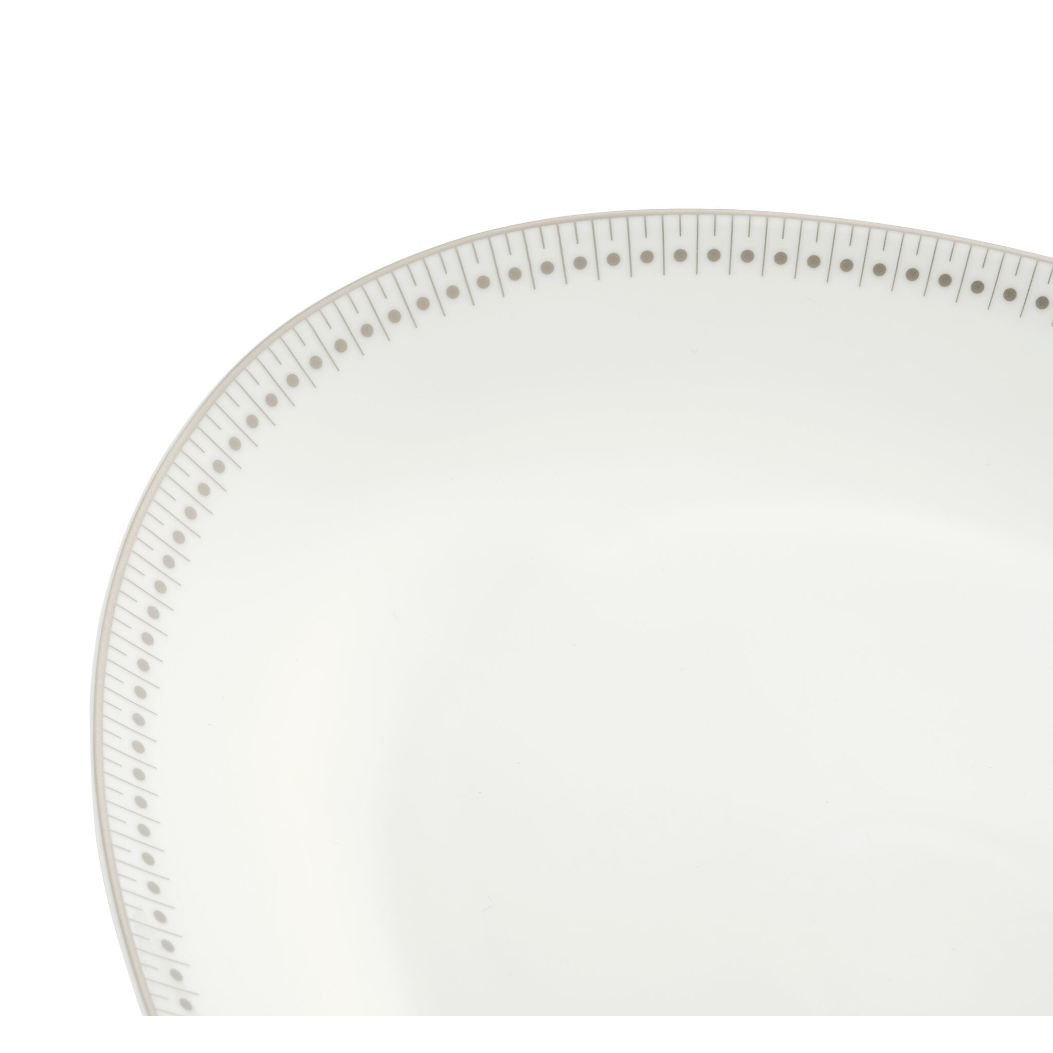 Christofle Malmaison Platinum Finish Oval Porcelain Platter - 15 in — additional view