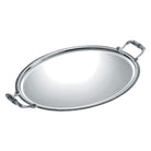 Christofle Malmaison Silver-Plated Oval Serving Tray with Handles 21 X 16.5 in in silver-plate on a white background