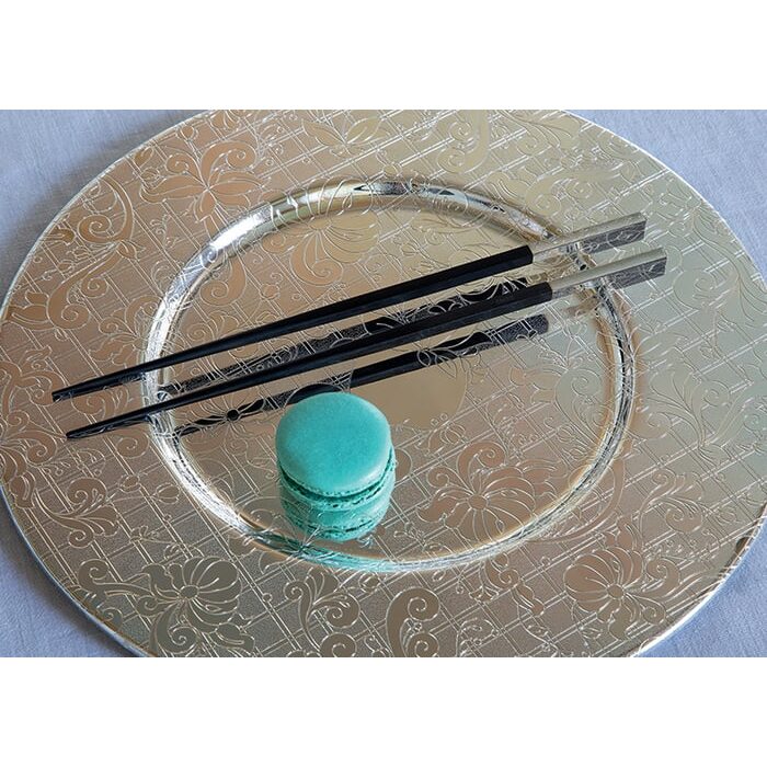 Christofle Jardin d'Eden Silver-Plated Black Japanese Chopsticks with Case — additional view
