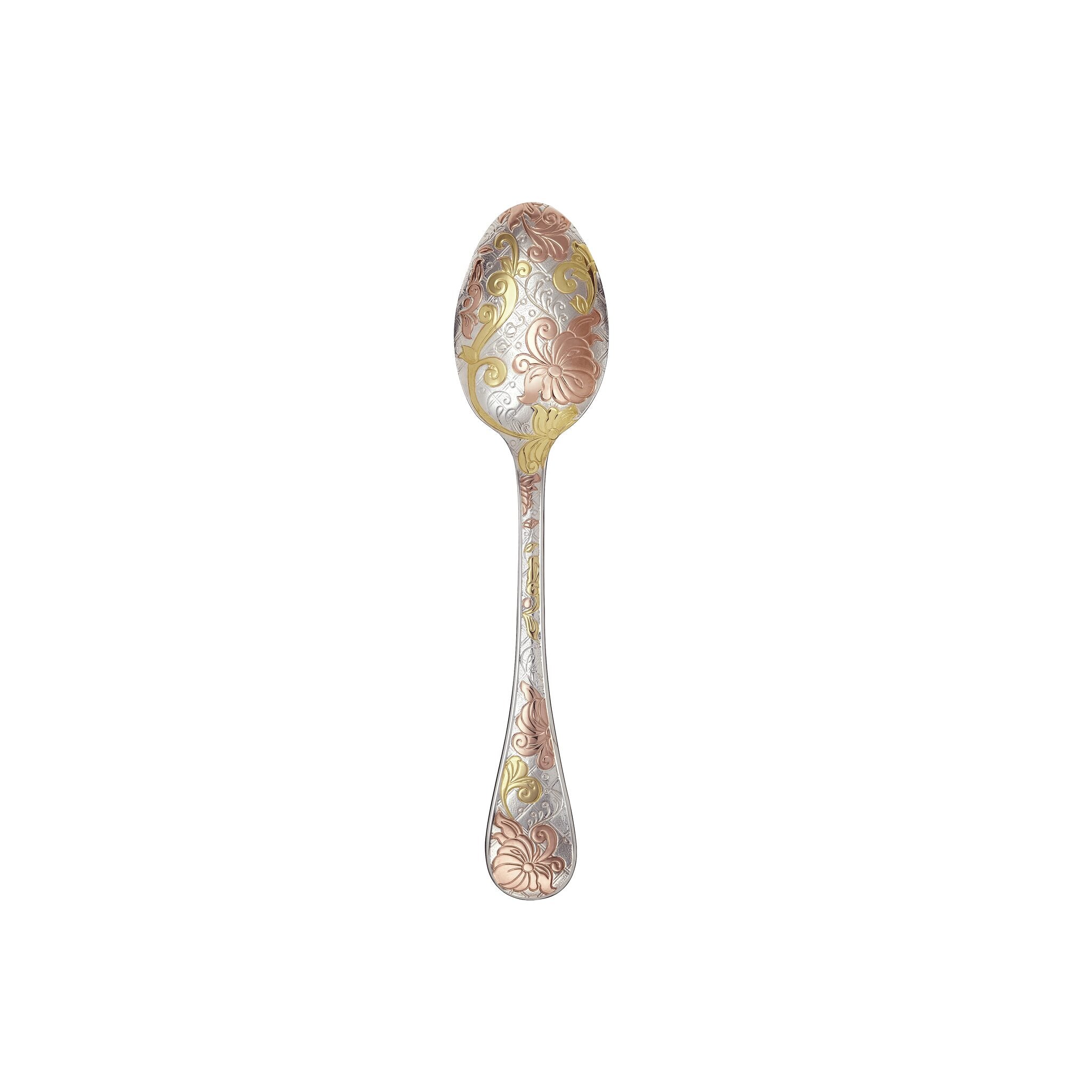 Christofle Jardin d'Eden Partially Gilded Rose & Yellow Gold Dessert Spoons — additional view
