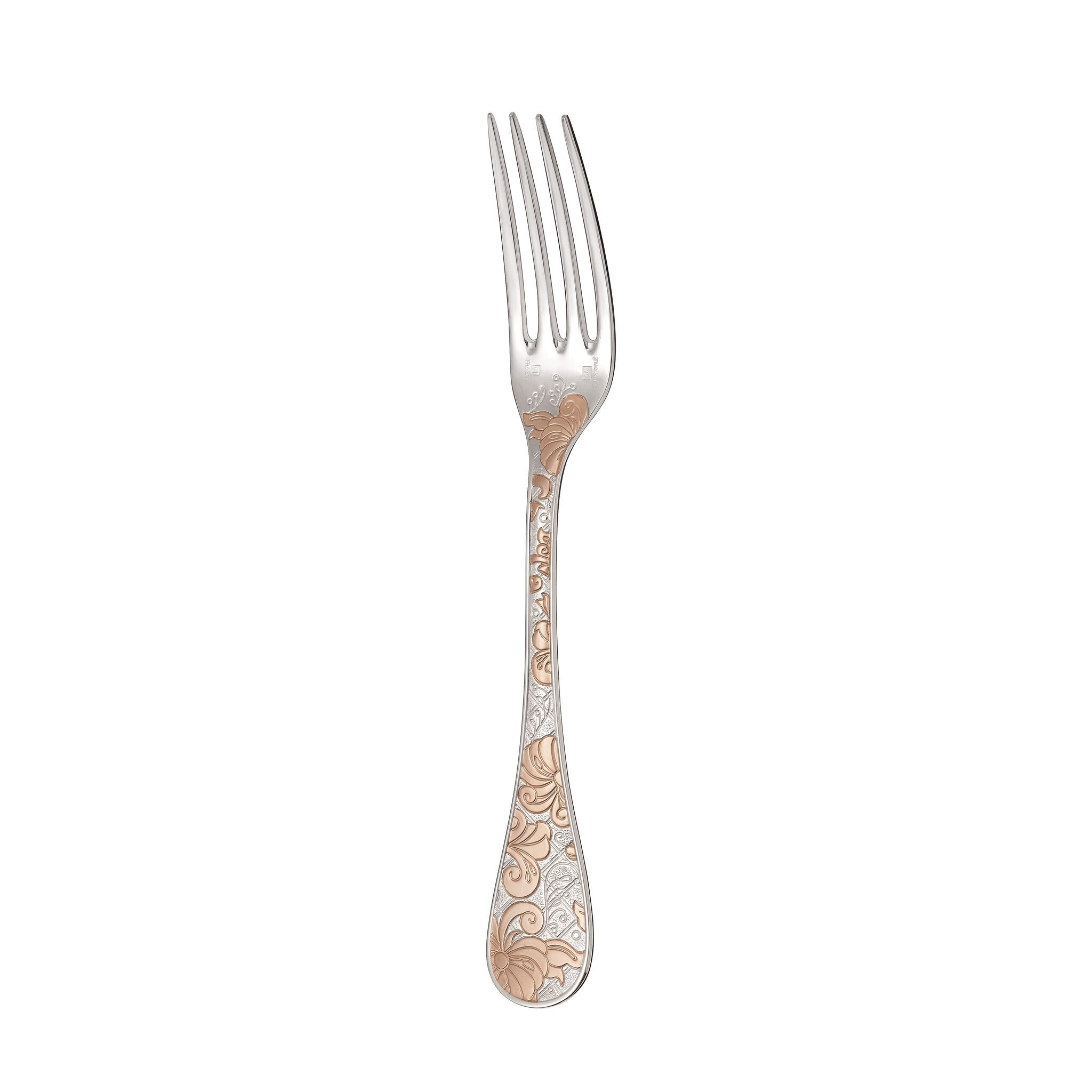 Christofle Jardin d'Eden Partially Gilded Rose Gold Dinner Fork — additional view