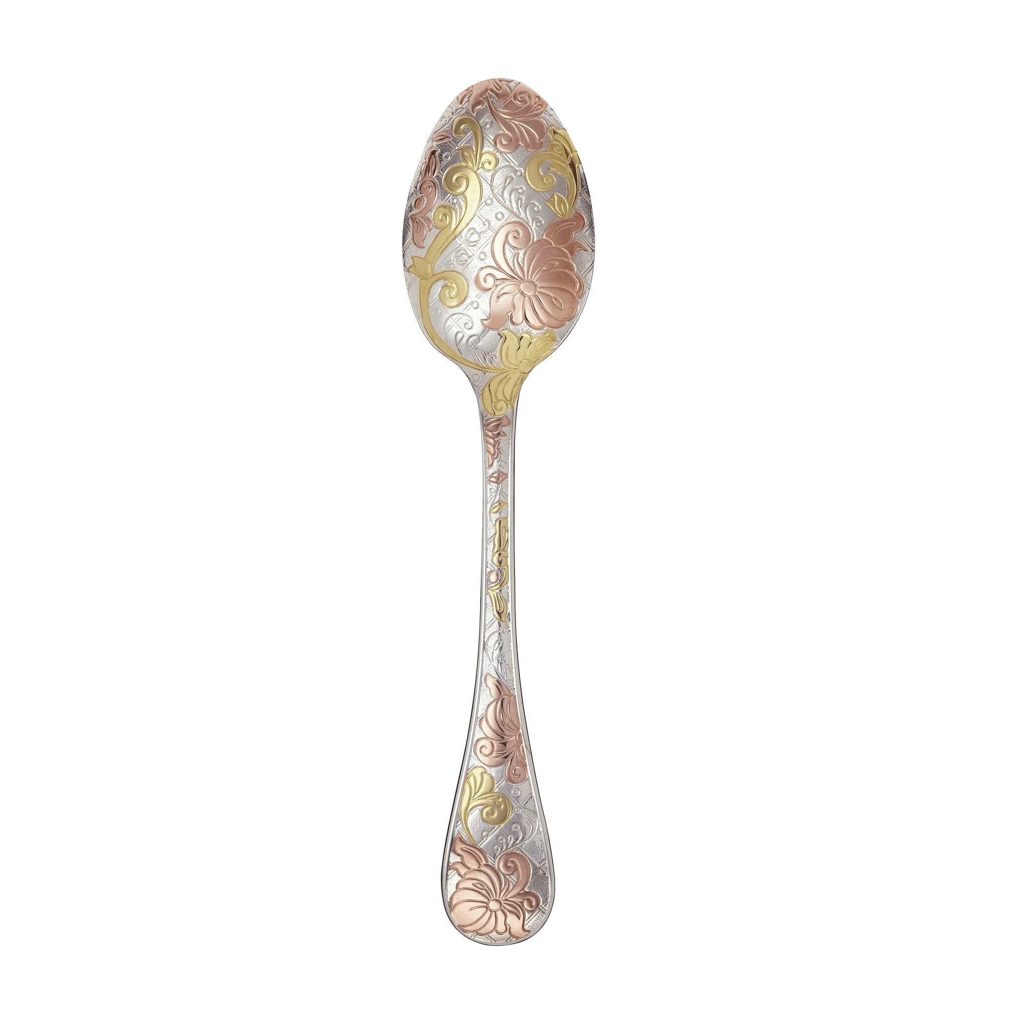 Christofle Jardin d'Eden Partially Gilded Rose & Yellow Gold Table Spoon — additional view