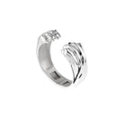 Christofle Patte de Lion Rhodium-Plated Sterling Silver Cuff Bracelet, view 2