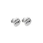Christofle Patte de Lion Rhodium-Plated Sterling Silver Stud Earrings on a white background