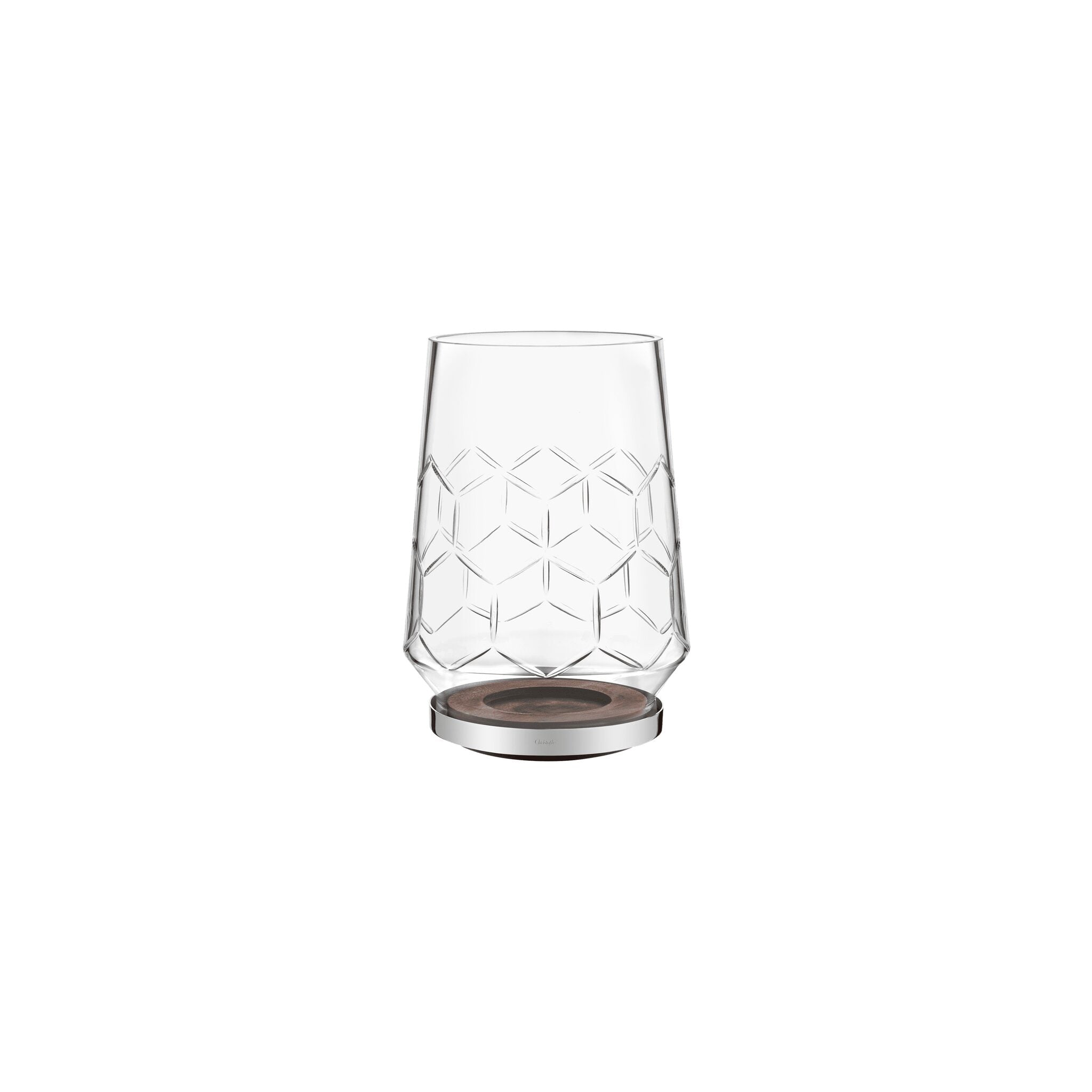 Christofle Madison 6 Glass, Wood and Silver-Plated Hurricane — additional view
