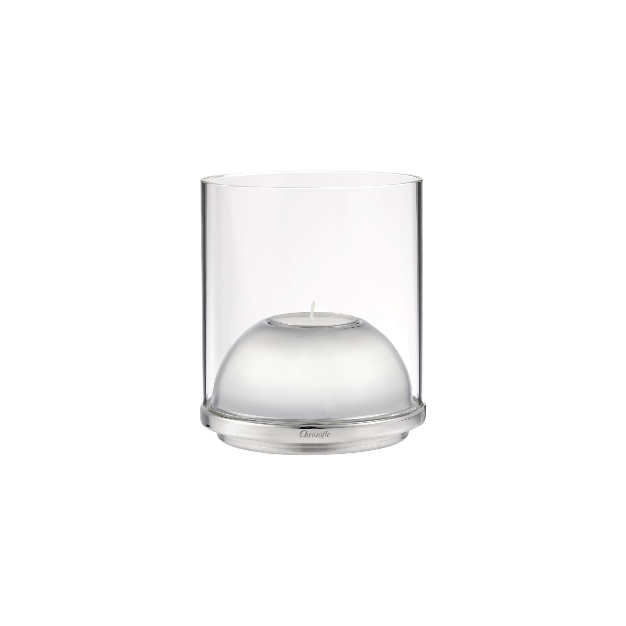 Christofle Oh de Christofle Small Stainless Steel & Glass Hurricane — additional view