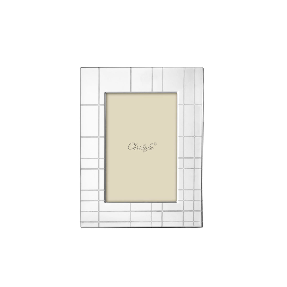 Christofle Graphik Stainless Steel Picture Frame - 4 x 6 in on a white background