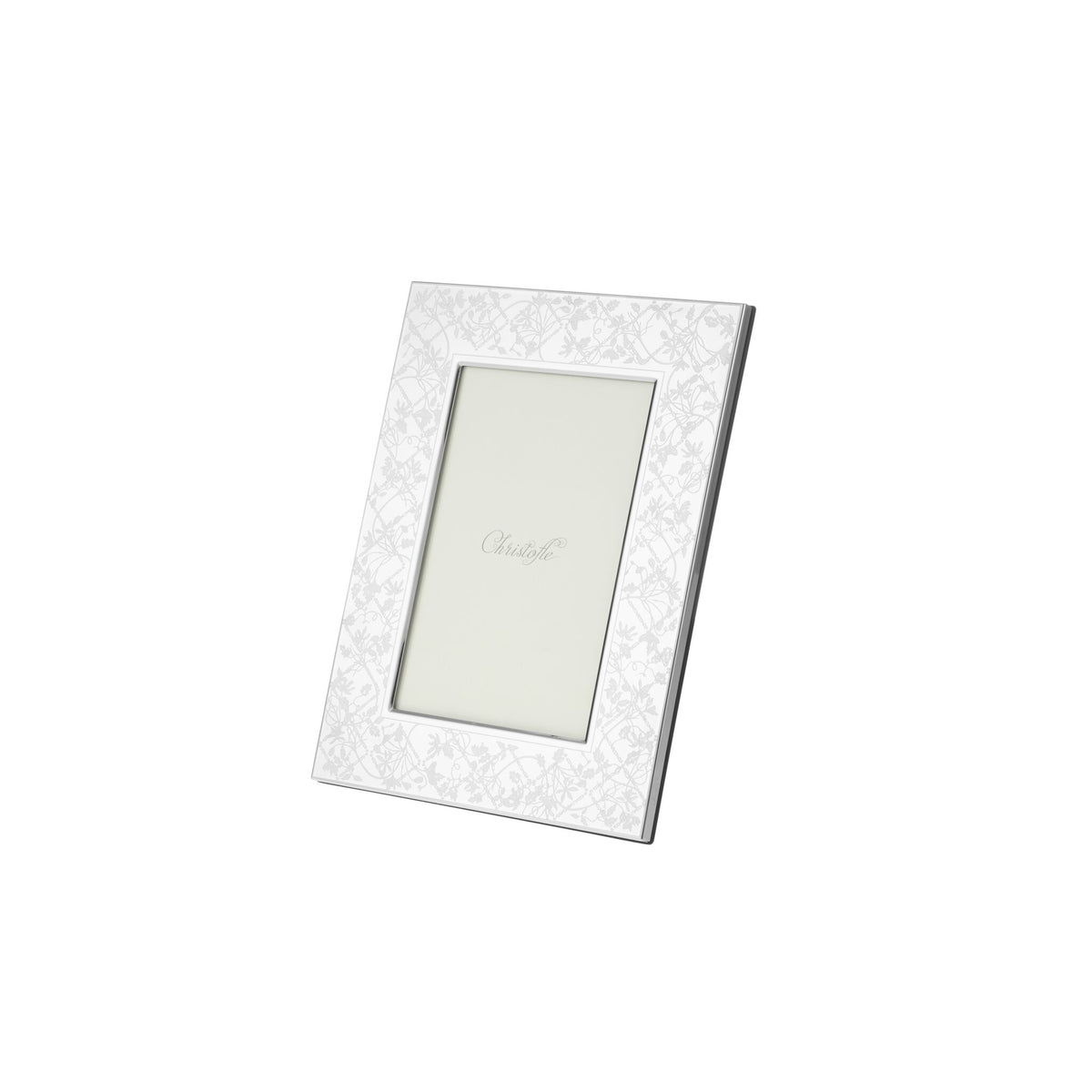 Christofle Les Fables Stainless Steel Picture Frame - 4 x 6 in on a white background