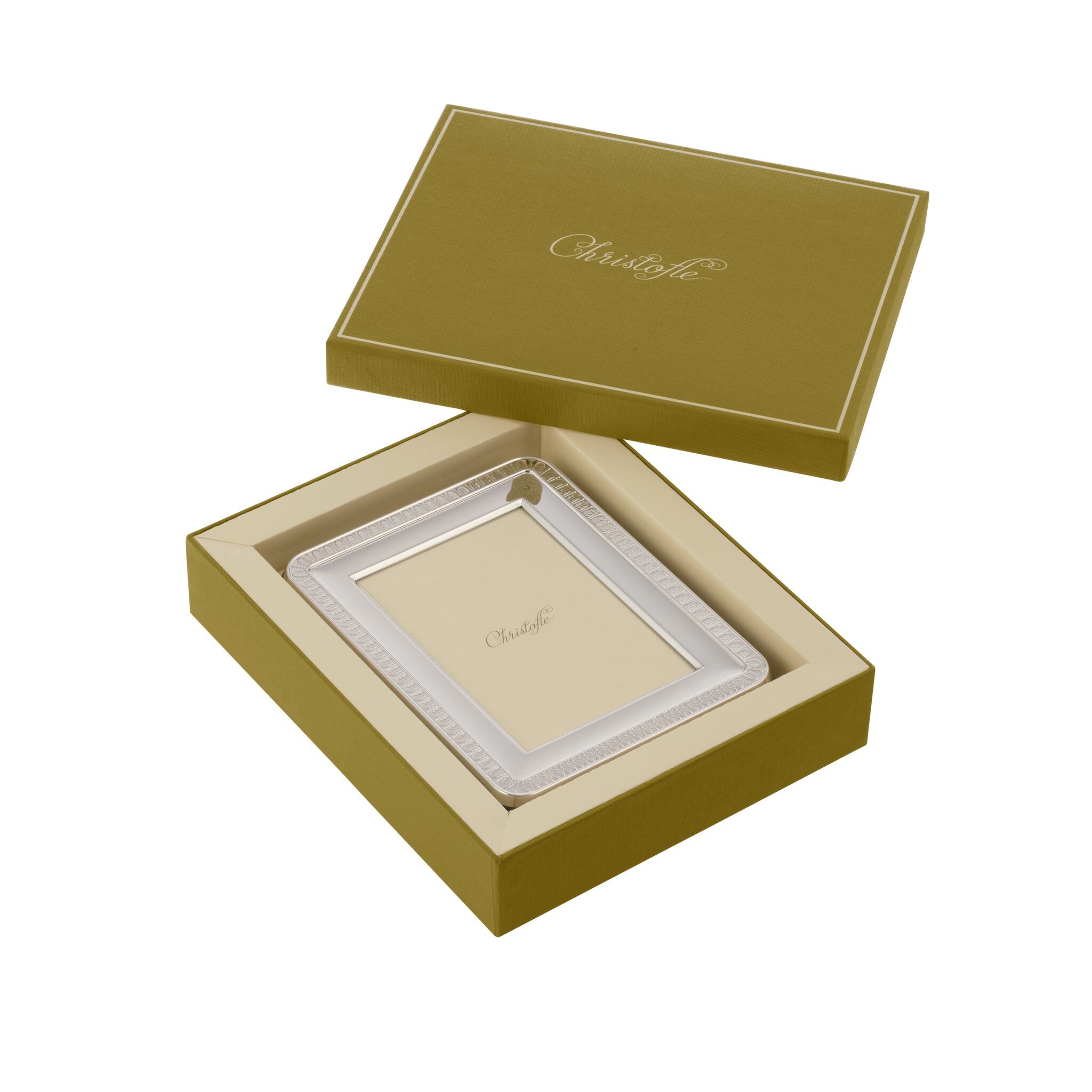 Christofle Malmaison Silver-Plated Picture Frame - 4 X 6 in in silver-plate on a white background