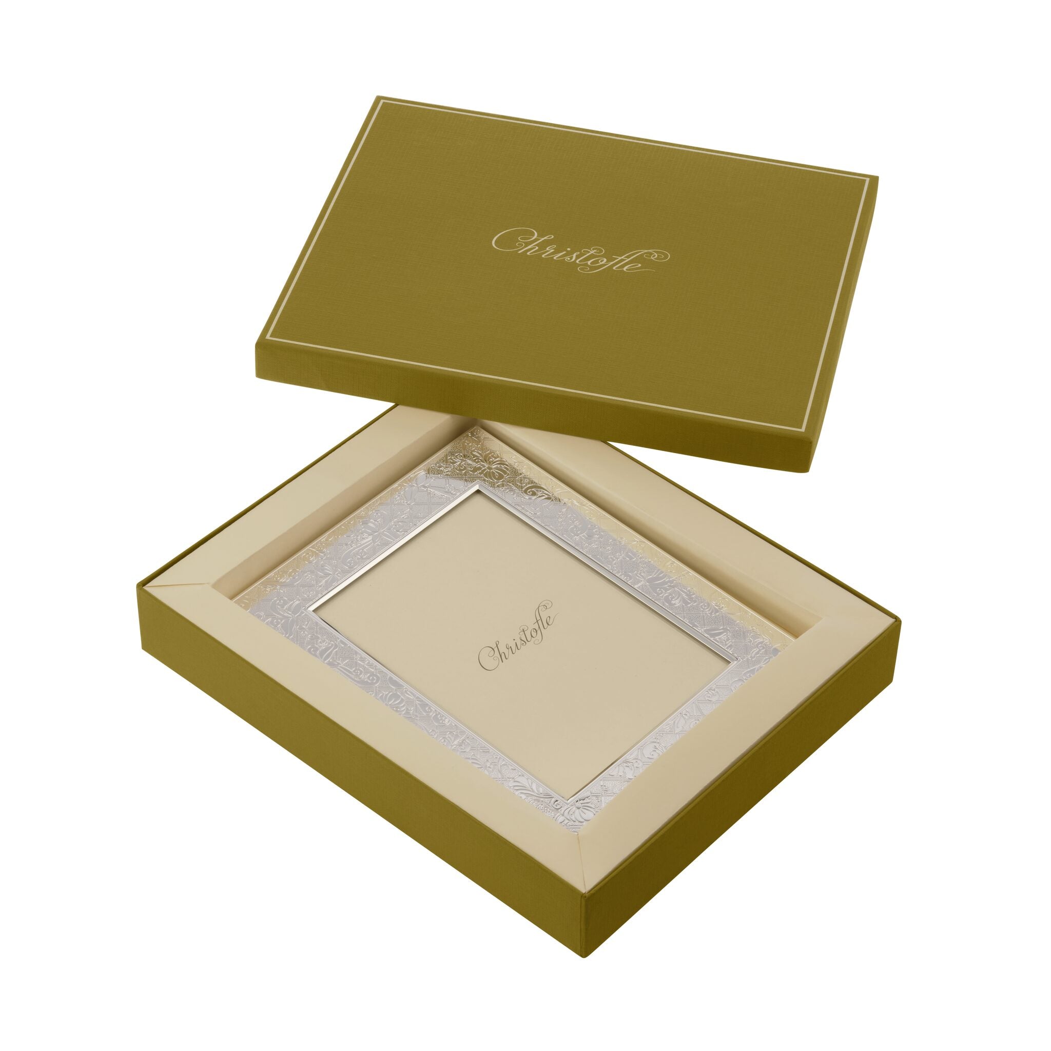 Christofle Jardin d'Eden Silver-Plated Picture Frame - 5 X 7 in in silver-plate on a white background