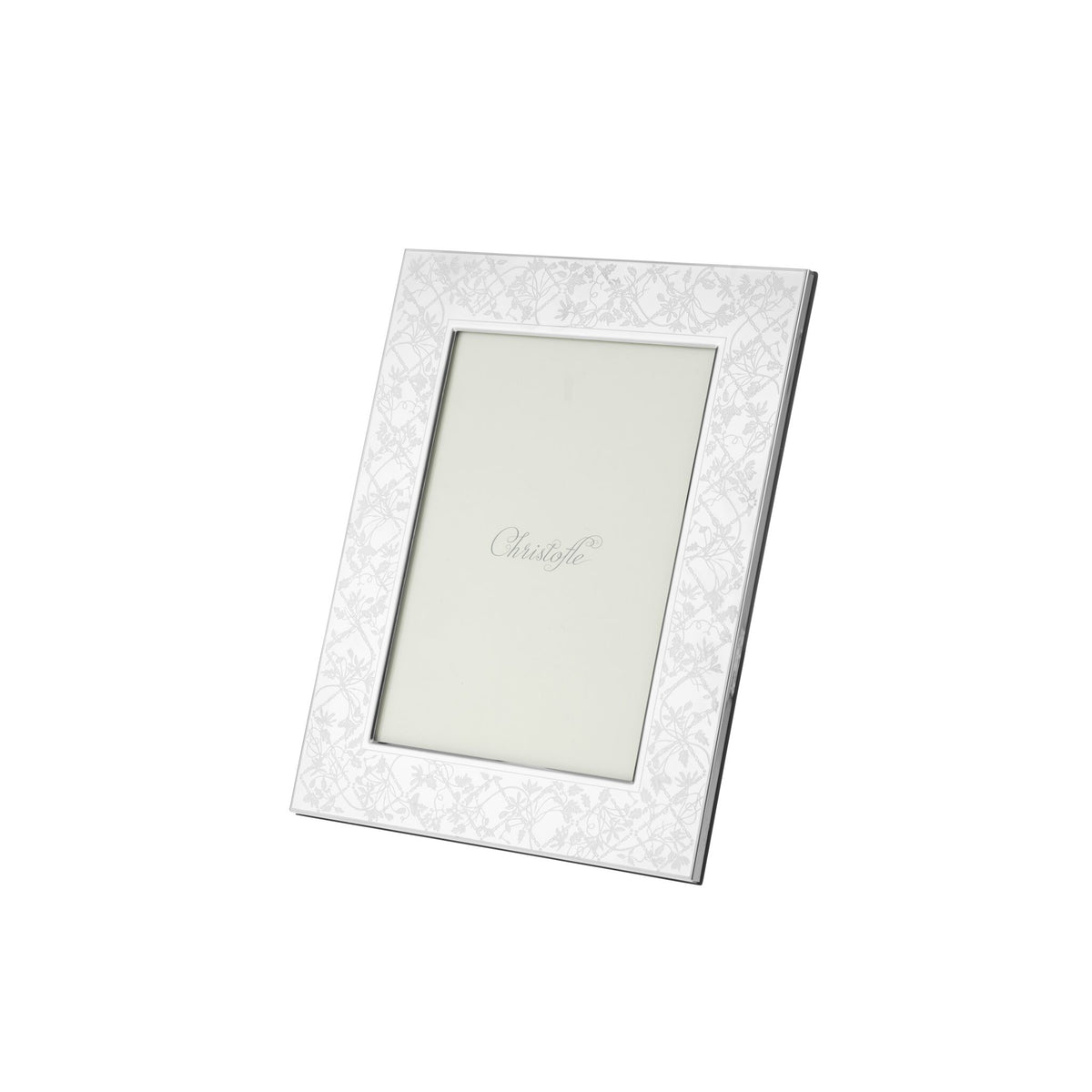 Christofle Les Fables Stainless Steel Picture Frame - 5 x 7 in on a white background