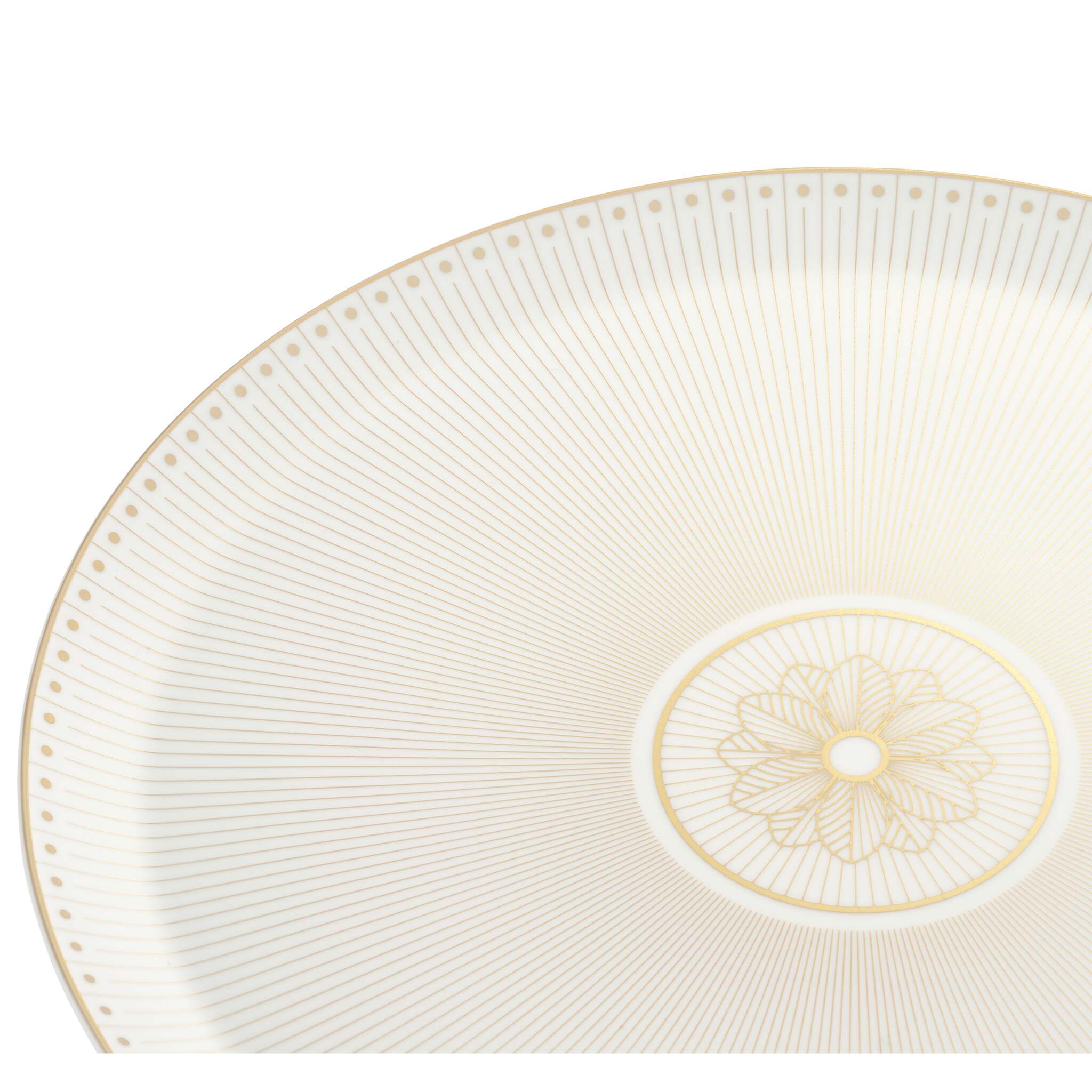 Christofle Malmaison Porcelain Pie Dish Gold Finish — additional view