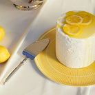 Christofle Porcelain Pie Dish in silver-plate on a white background