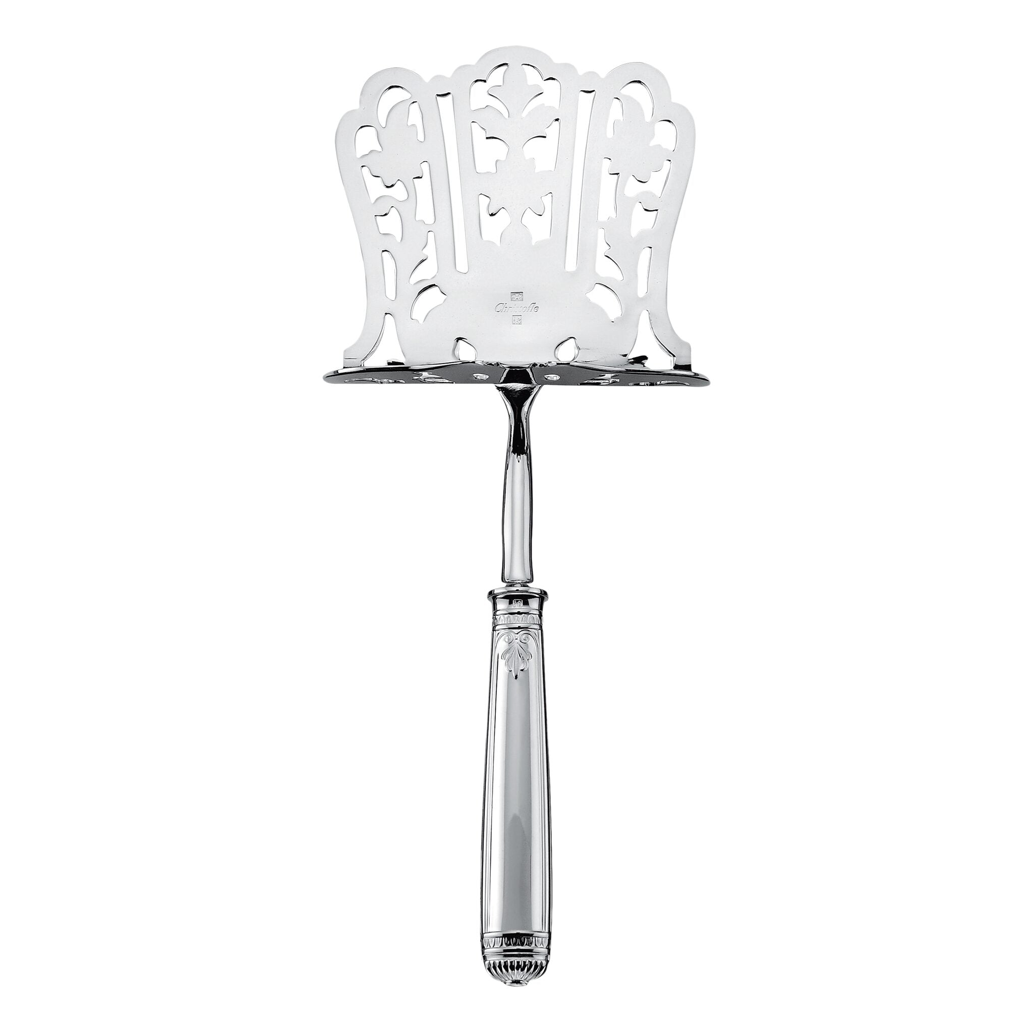 Christofle Sterling Silver Openwork Server in sterling silver on a white background