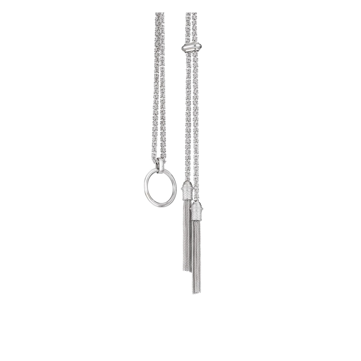 Christofle Pompon Sterling Silver Eyeglass Holder Long Necklace, view 2