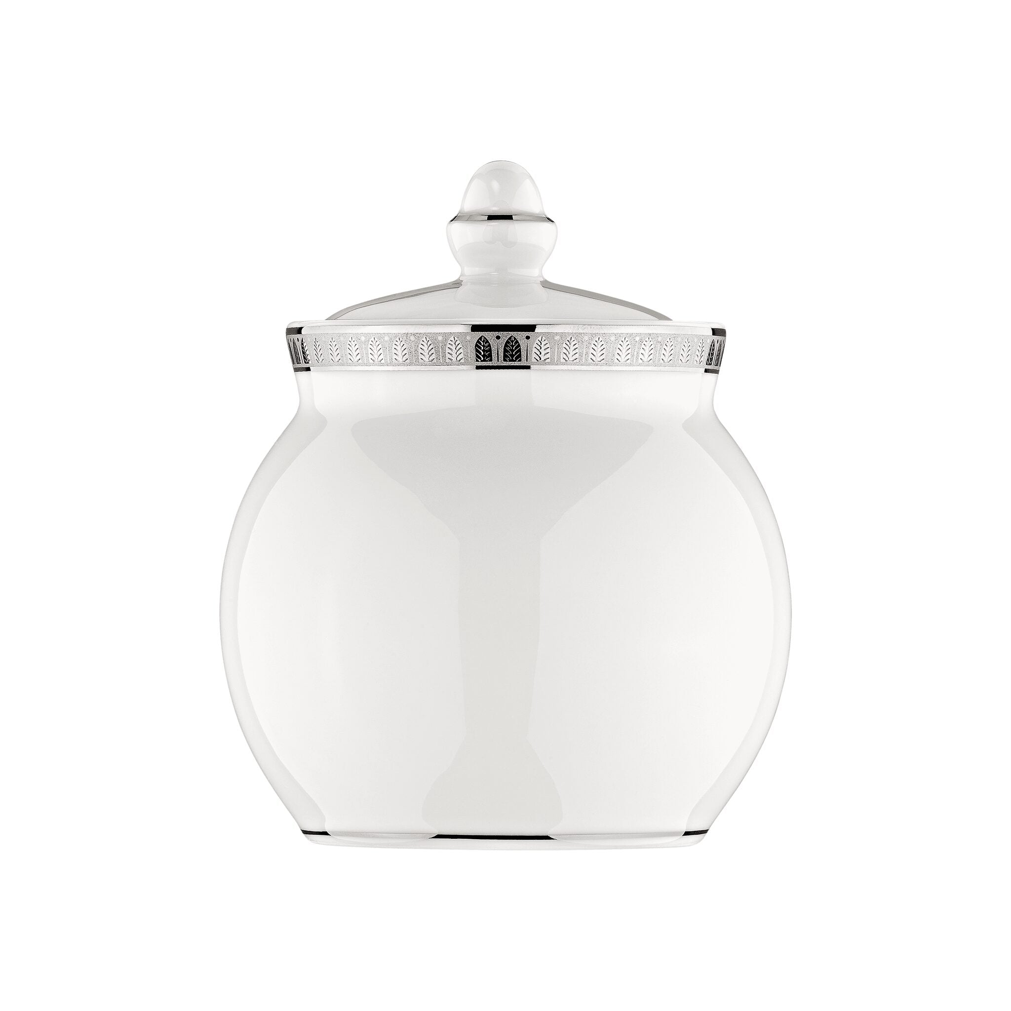 Christofle Porcelain Sugar Pot in porcelain on a white background