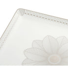 Christofle Malmaison Platinum Finish Rectangular Porcelain Tray - 8.7 X 8 in — additional view